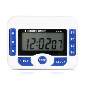 Digital 4‚ÄëChannel Independent Group Timer Countdown Magnetic Kitchen Cooking Clock