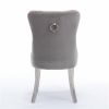 Furniture, Collection Modern, High-end Tufted Solid Wood Contemporary Velvet Upholstered Dining Chair with Chrome Stainless Steel Plating Legs