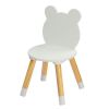 Kids Wood Table and Chairs Set, Toddler Play Table with 2 Chairs