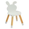 Kids Wood Table and Chairs Set, Toddler Play Table with 2 Chairs