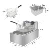 [Old Code: 63547397]EH81 2500W MAX 110V 6.3QT/6L Stainless Steel Single Cylinder Electric Fryer US Plug