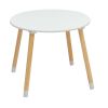 Kids Wood Table and Chairs Set, Toddler Play Table with 2 Chairs