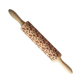 Rolling Pin Christmas Embossing (Option: Dog 43cm)