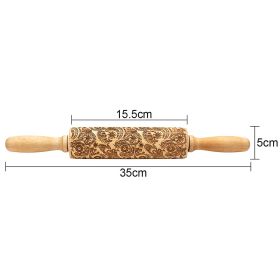 Rolling Pin Christmas Embossing (Option: B 35CM)